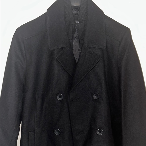 Kenneth Cole New York Black Peacoat Wool Blend - Picture 4 of 11